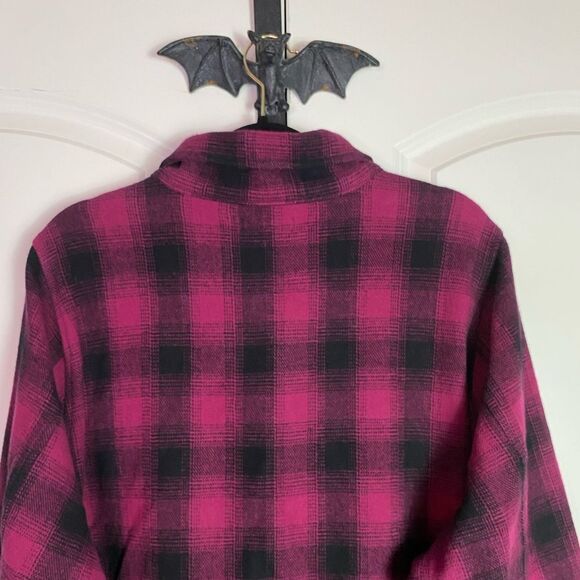 Torrid Plaid Cotton Shacket Button Front, Warm, hight front Pockets NWT 3X - Picture 9 of 15